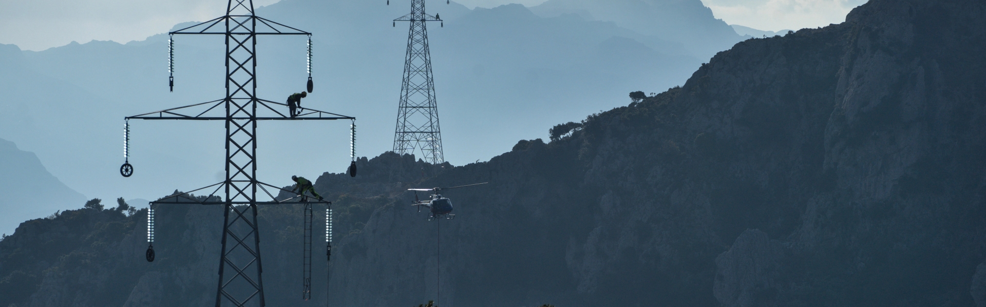 Monemvasia high voltage power lines